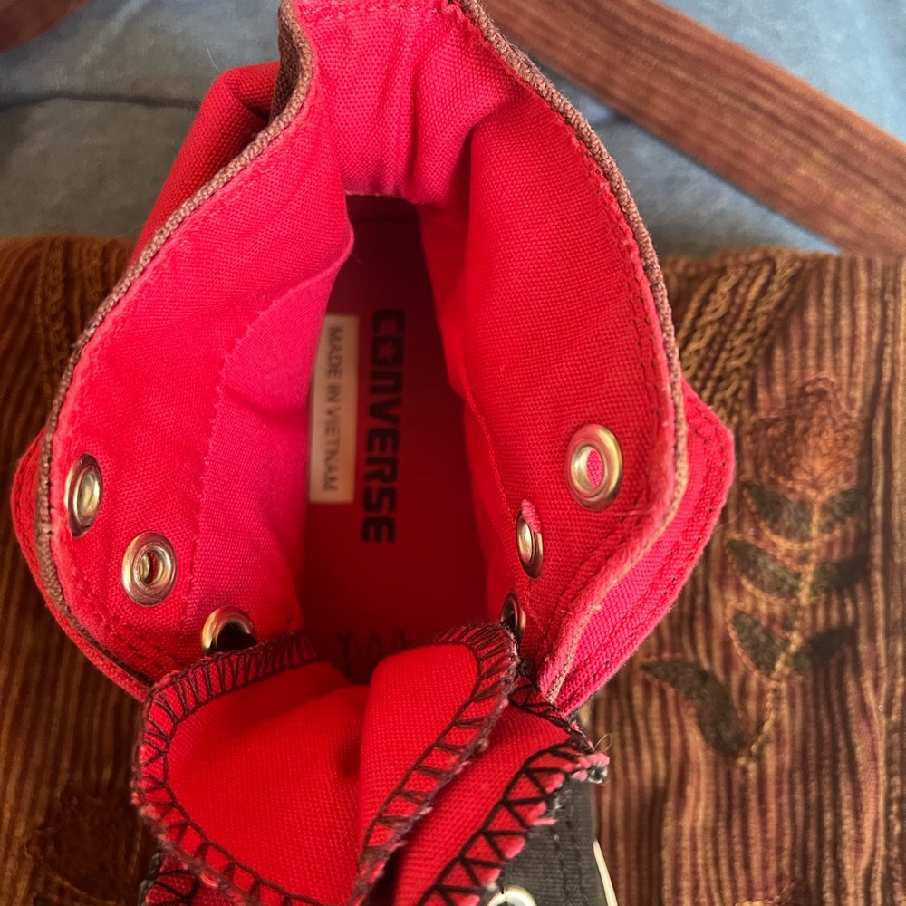 💕Black & hot pink fold down converse - Picture 12 of 12
